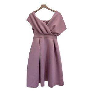 ASOS Off Shoulder Fit & Flare Dress Pink US 14 EU 46 UK 18 NWT